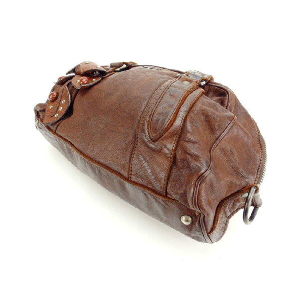 Miu Miu Bag Shoulder Bag Stones Studs Brown - Picture 4 of 6